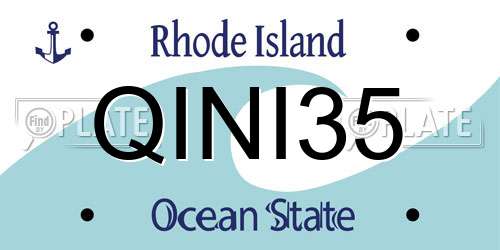 QINI35 Rhode Island License Plate