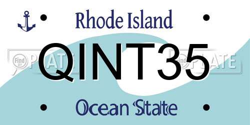 QINT35 Rhode Island License Plate
