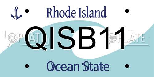 QISB11 Rhode Island License Plate