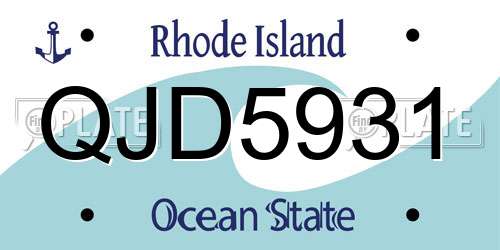 QJD5931 Rhode Island License Plate