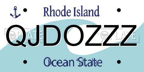 QJDOZZZ Rhode Island License Plate