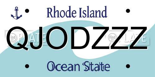 QJODZZZ Rhode Island License Plate