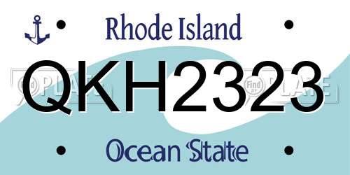 QKH2323 Rhode Island License Plate