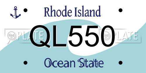 QL550 Rhode Island License Plate