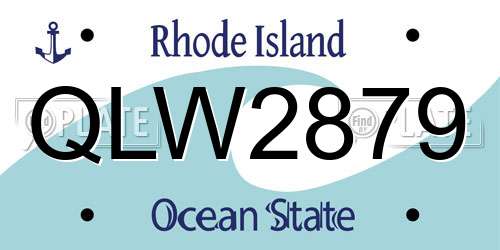 QLW2879 Rhode Island License Plate