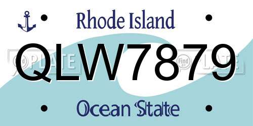 QLW7879 Rhode Island License Plate