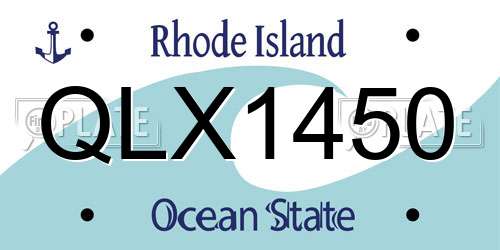 QLX1450 Rhode Island License Plate