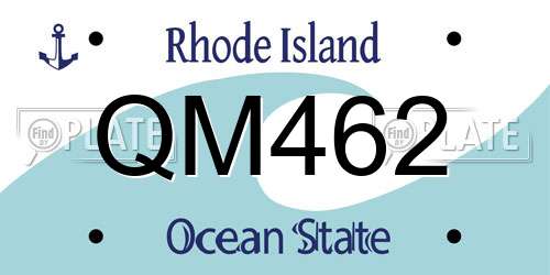 QM462 Rhode Island License Plate