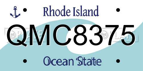 QMC8375 Rhode Island License Plate
