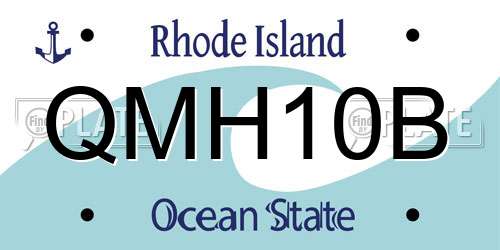 QMH10B Rhode Island License Plate