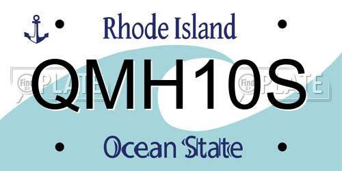 QMH10S Rhode Island License Plate