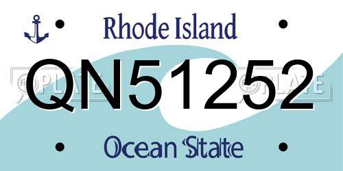 QN51252 Rhode Island License Plate