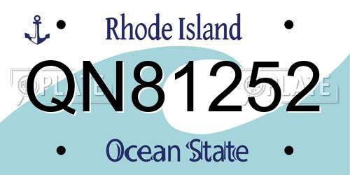 QN81252 Rhode Island License Plate
