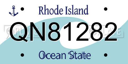QN81282 Rhode Island License Plate