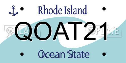 QOAT21 Rhode Island License Plate