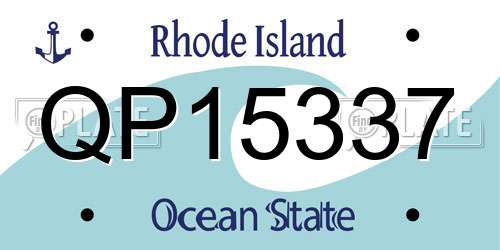 QP15337 Rhode Island License Plate