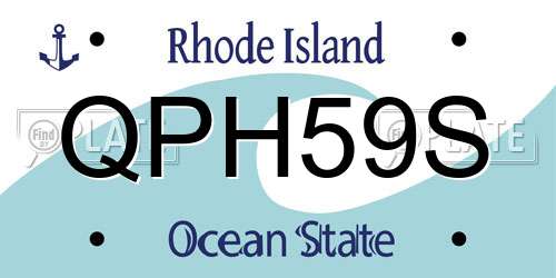 QPH59S Rhode Island License Plate