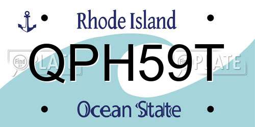 QPH59T Rhode Island License Plate