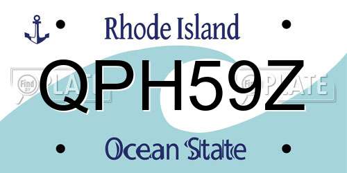 QPH59Z Rhode Island License Plate