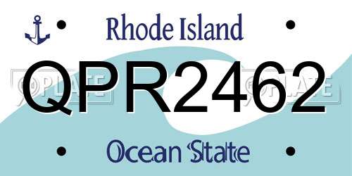QPR2462 Rhode Island License Plate