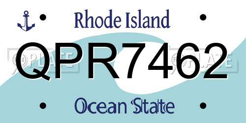 QPR7462 Rhode Island License Plate