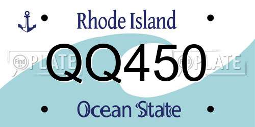 QQ450 Rhode Island License Plate