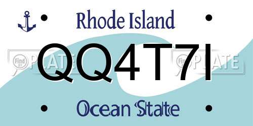 QQ4T7I Rhode Island License Plate