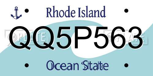 QQ5P563 Rhode Island License Plate