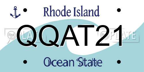 QQAT21 Rhode Island License Plate