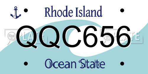 QQC656 Rhode Island License Plate