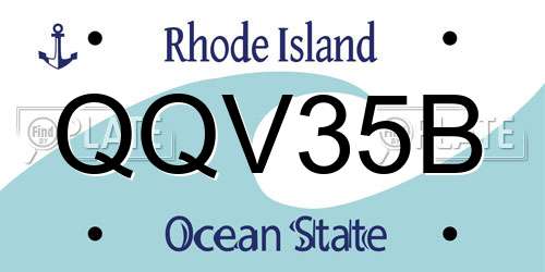 QQV35B Rhode Island License Plate