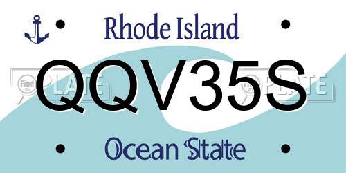QQV35S Rhode Island License Plate