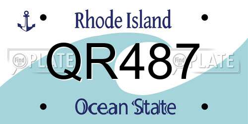QR487 Rhode Island License Plate