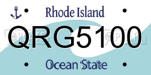 QRG5100 Rhode Island License Plate