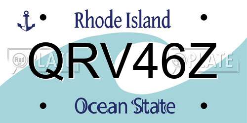 QRV46Z Rhode Island License Plate