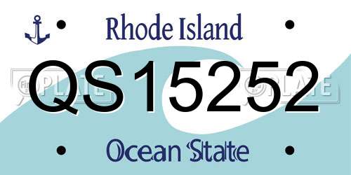 QS15252 Rhode Island License Plate