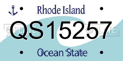 QS15257 Rhode Island License Plate