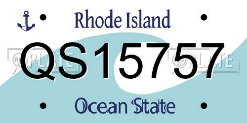 QS15757 Rhode Island License Plate