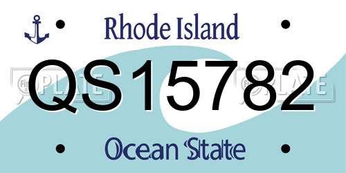QS15782 Rhode Island License Plate