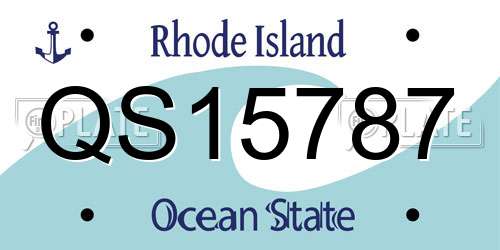 QS15787 Rhode Island License Plate