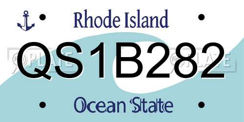 QS1B282 Rhode Island License Plate