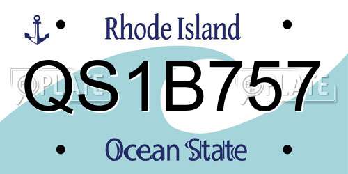 QS1B757 Rhode Island License Plate