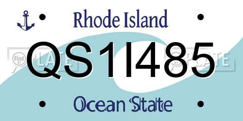 QS1I485 Rhode Island License Plate