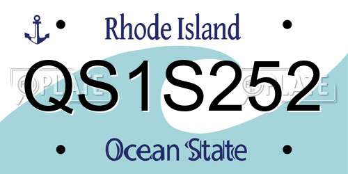 QS1S252 Rhode Island License Plate