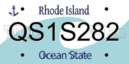 QS1S282 Rhode Island License Plate