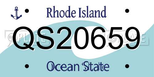 QS20659 Rhode Island License Plate