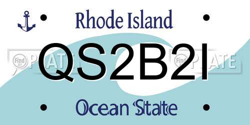 QS2B2I Rhode Island License Plate