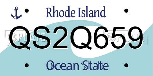 QS2Q659 Rhode Island License Plate