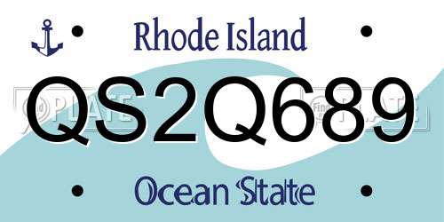 QS2Q689 Rhode Island License Plate