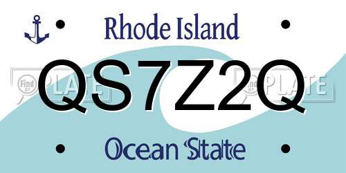 QS7Z2Q Rhode Island License Plate